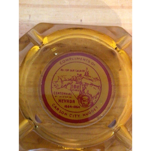 Vintage Casino Ashtray NUGGET CASINO Carson City Nevada 100 yr anniversary - Picture 2 of 4